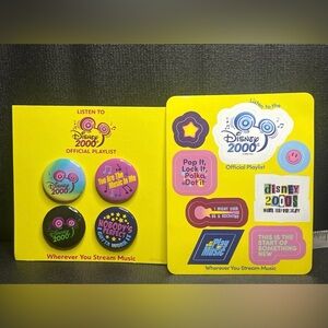Disney 2000’s Official playlist buttons and stickers set